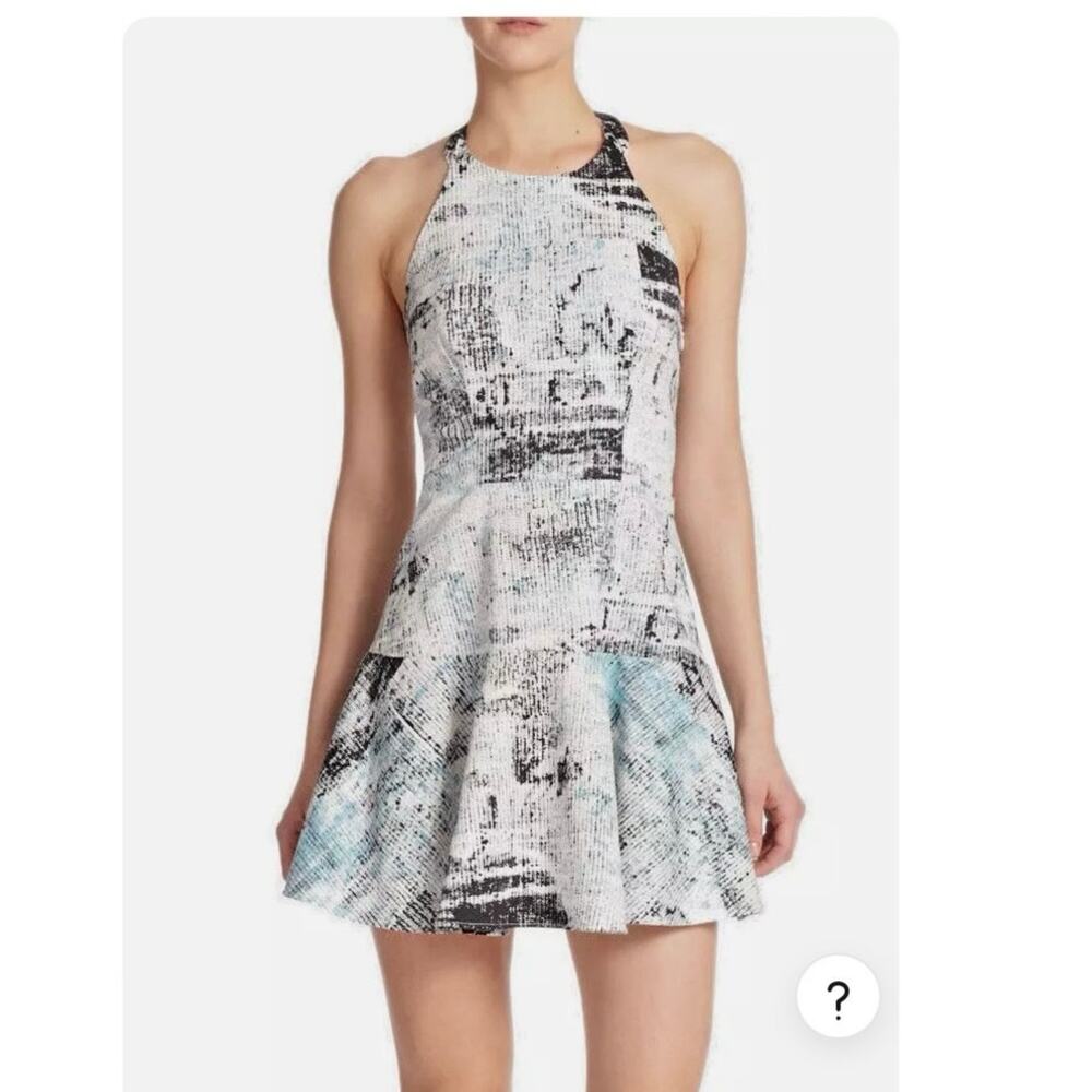 Parker Leona Aegean Printed Halter Fit and Flare Mini Dress Women’s Size M NWT - Picture 2 of 12